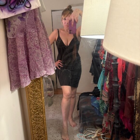 Vintage Moschino Tromp L'oeil Tank Dress,  Sz 8, in excellent vintage condition - Picture 2 of 9